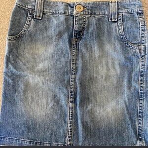 VINTAGE HYDRAULIC DENIM SKIRT